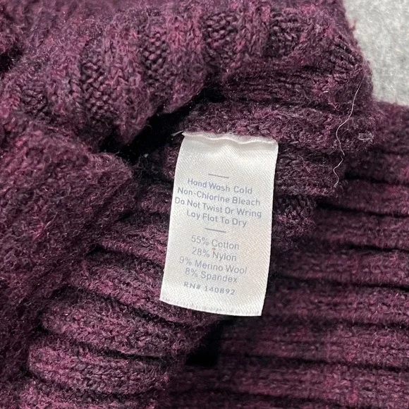 Marine Layer Ribbed Purple Marnie Wool Blend Sweater Midi‎ Dress Women Size M - Picture 3 of 7